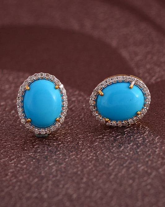 14K Diamond & Opal Studs - Jewels by Shweta