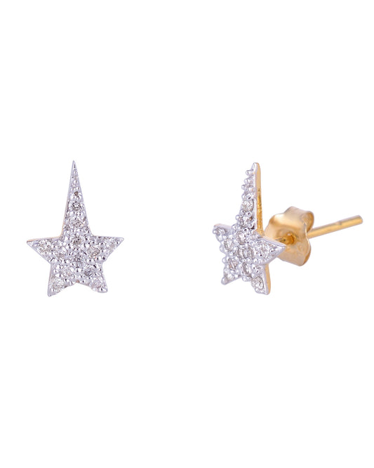 14K GOLD STAR STUDS EARRINGS - Jewels by Shweta