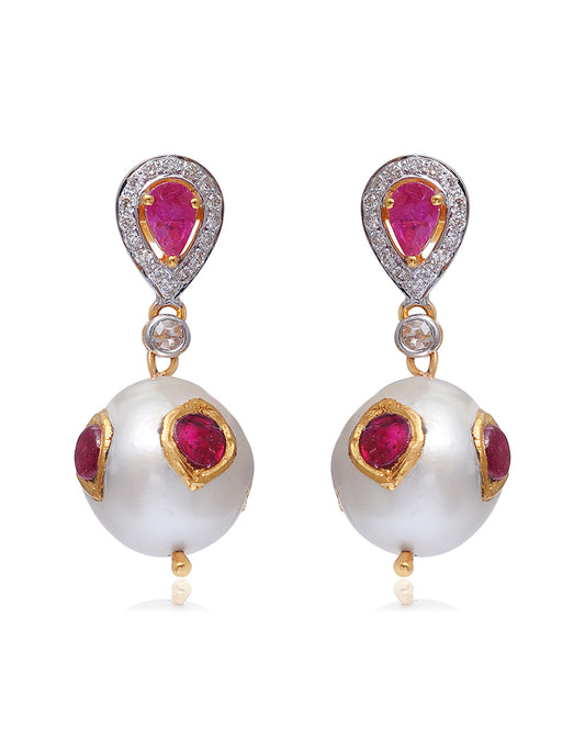 18K GOLD PEARL EARRINGS