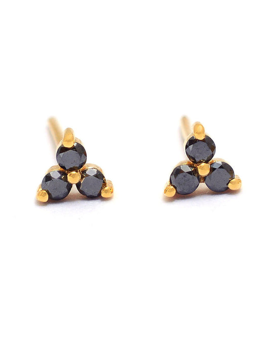 14K GOLD Gemstone STUD EARRINGS - Jewels by Shweta