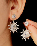 14K GOLD SAPPHIRE EARRINGS