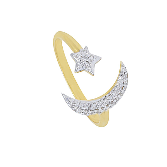 14K gold Diamond Ring - Jewels by Shweta