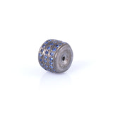 Sapphire Gemstone 925 Sterling Silver Spacers Roundels Jewelry Accessories