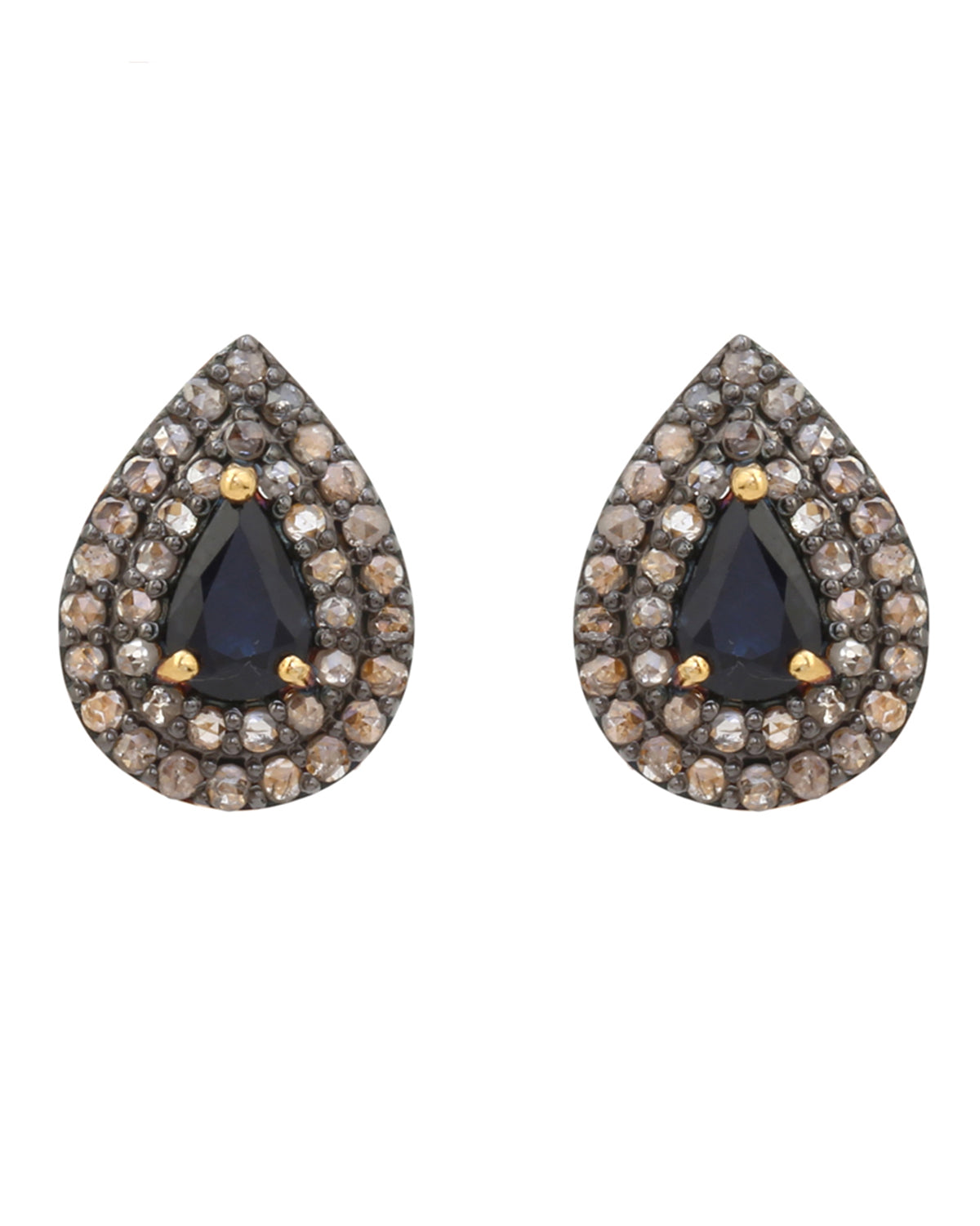 925 Silver Sapphire Stud Earrings