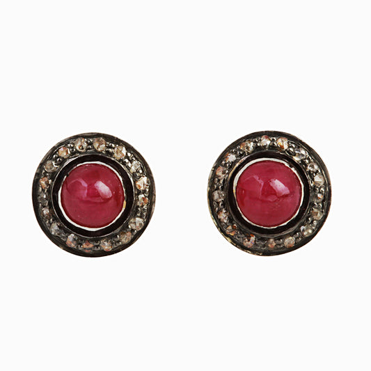 925 Silver Gemstone Stud Earrings