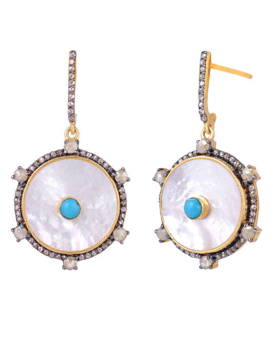 925 Silver Mother Of Pearl Earrings