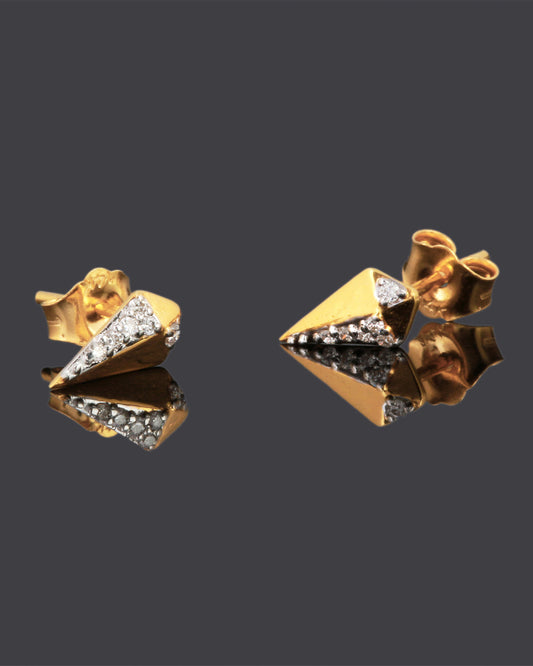 14K GOLD DIAMOND STUD EARRINGS