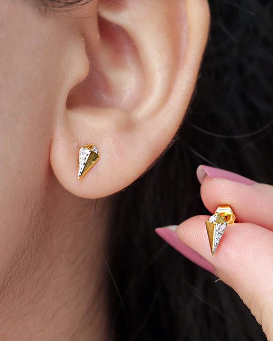 14K GOLD DIAMOND STUD EARRINGS