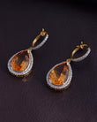 14K GOLD CITRINE EARRINGS