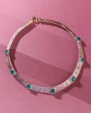 18K ROSE GOLD EMERALD DESIGNER NECKLACE