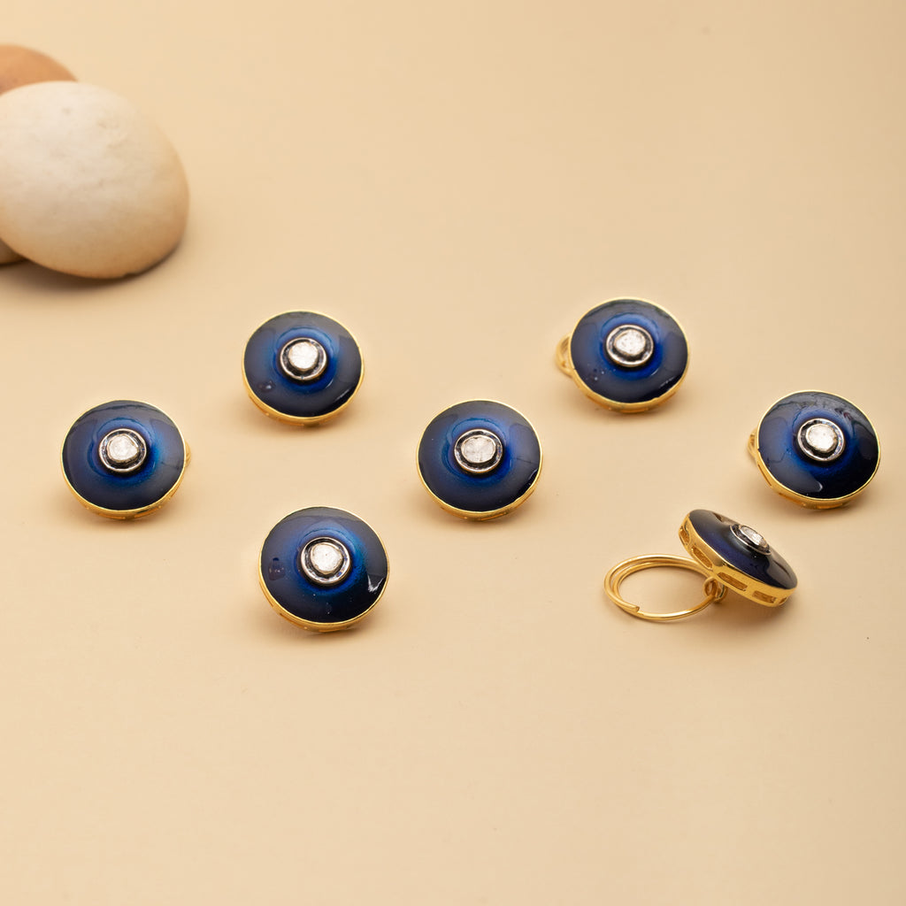 925 Silver Elegant Diamond Buttons | Jeypore Creations – Jewels by Shweta