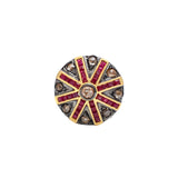 925 Silver Ruby and Diamond Buttons(Small)