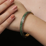 925 Silver Gemstone & Diamond Bangle