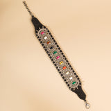 925 Silver Diamond Thread Bracelet with Nav-Grah Gemstones
