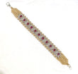 925 Silver Diamond Thread Bracelet with Ruby Gemstones