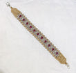 925 Silver Diamond Thread Bracelet with Ruby Gemstones