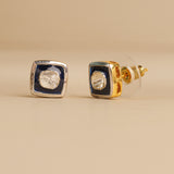 925 Silver Polki Diamond Earrings