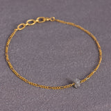 Zoya Rough Diamond Handmade Gold Plated Bracelet