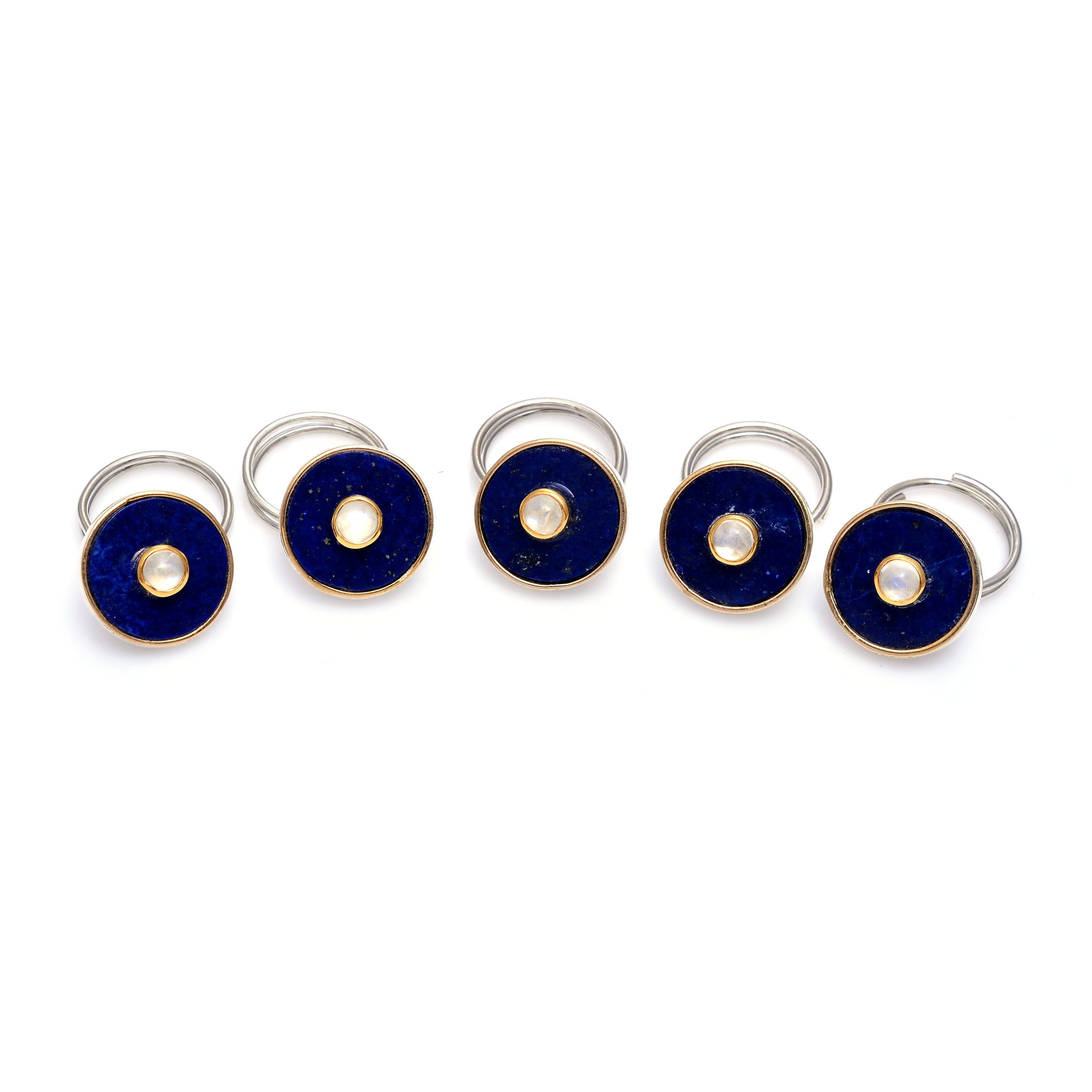 925 Silver Moonstone Buttons