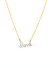 Natural Diamond Love Initial Necklace