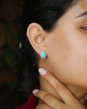 14K Diamond & Opal Studs