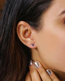 14K GOLD Gemstone STUD EARRINGS