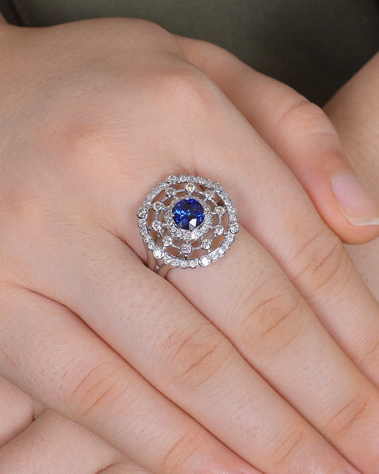 18K gold Sapphire & Diamond Ring