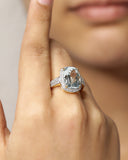 18K gold Aquamarine & Diamond Ring