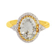 14K gold Aquamarine & Diamond Ring