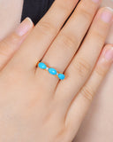14K gold Turquoise & Diamond Ring