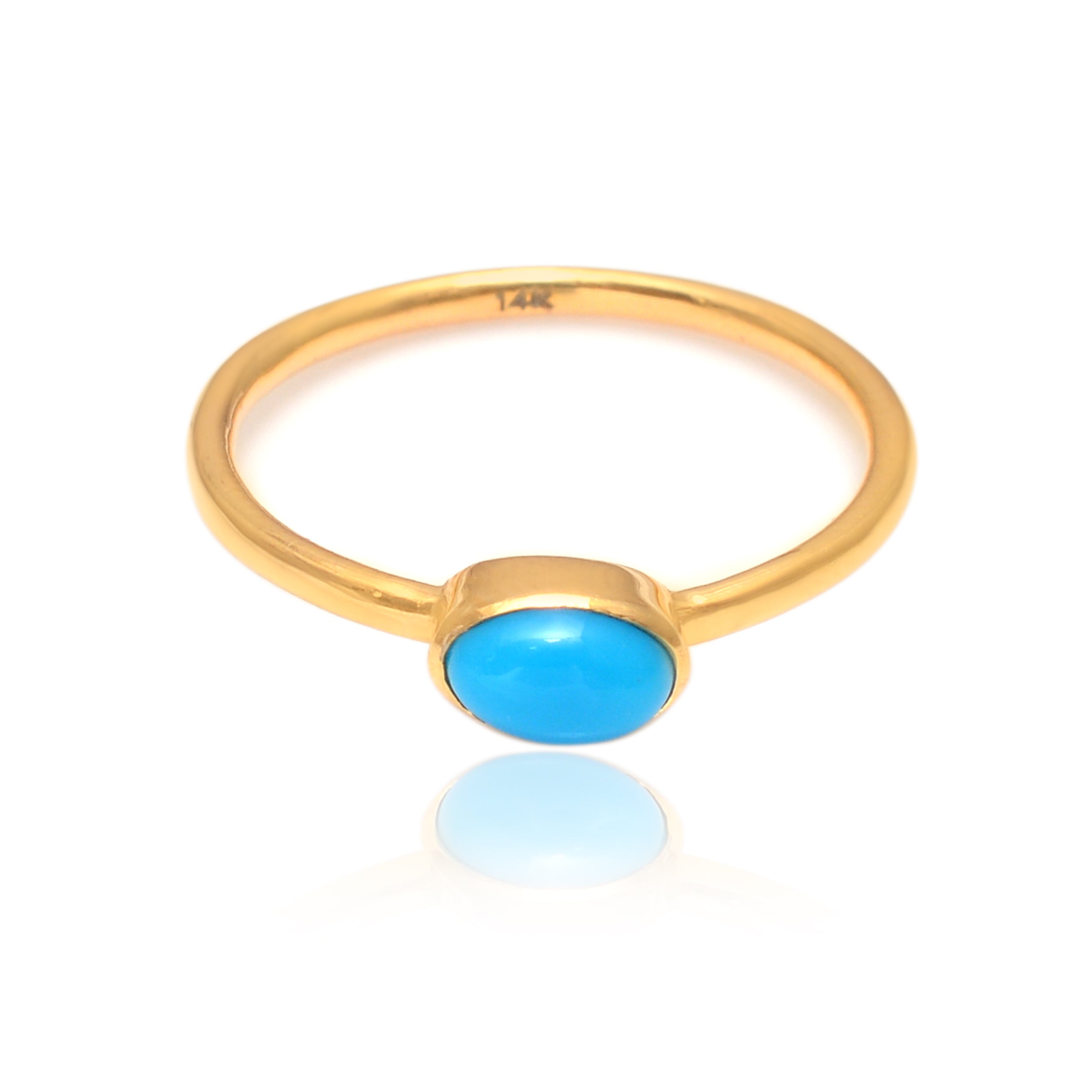 18K Gold Turquoise Ring