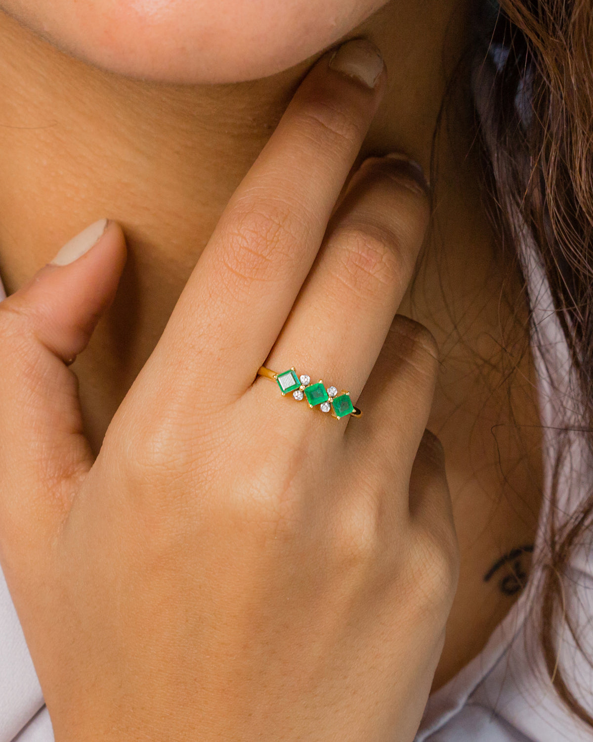 14K gold Emerald Ring