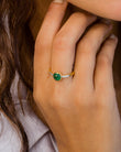 14K gold Emerald & Diamond Ring