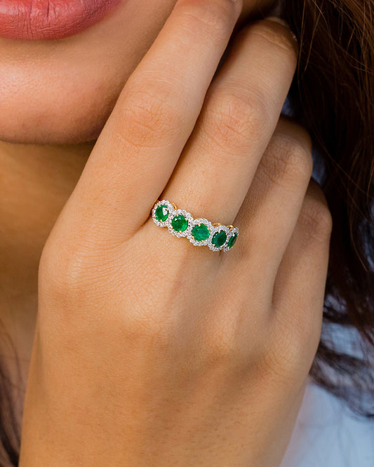 14K Gold Emerald Ring