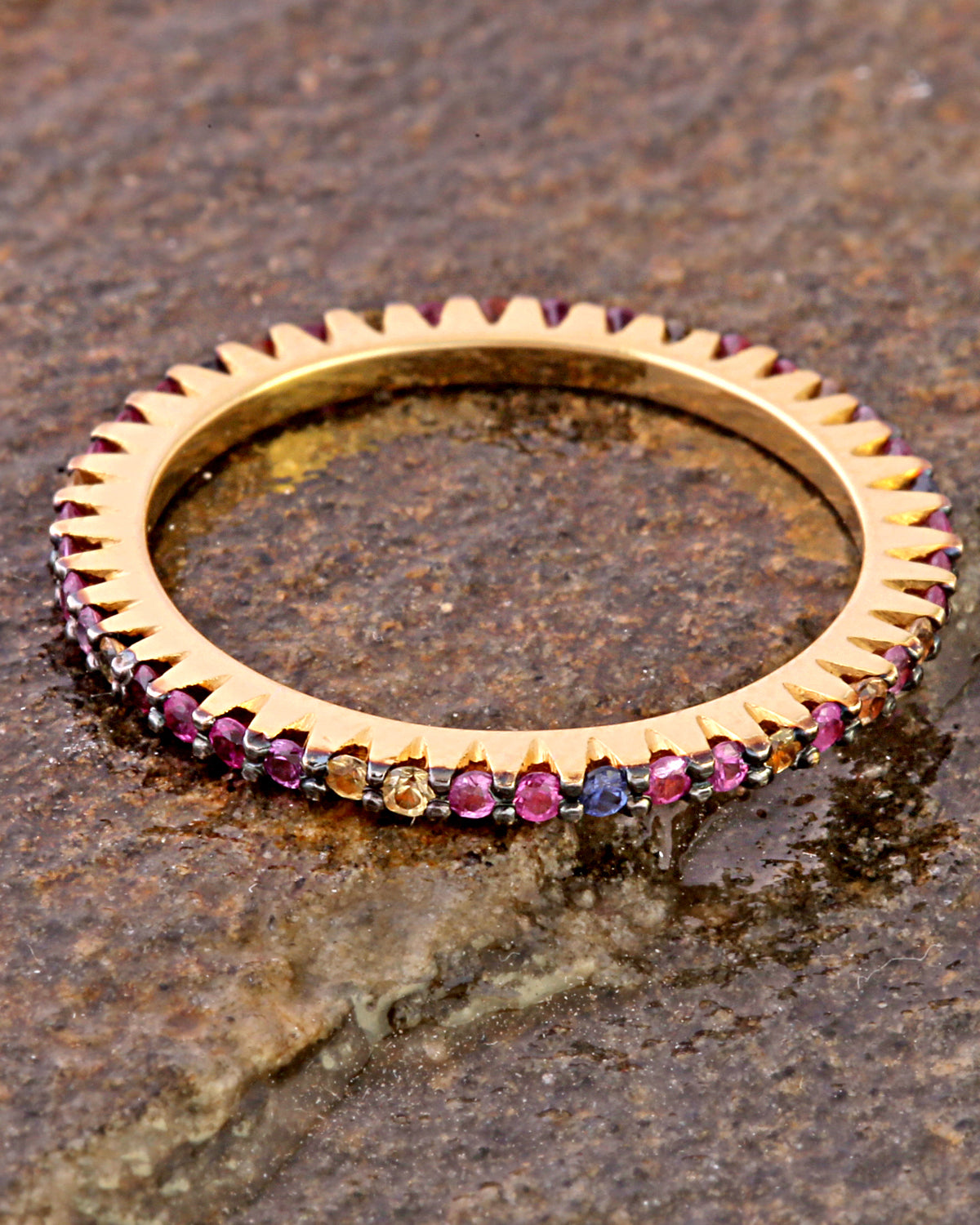 18K gold gemstone Ring
