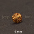 Propitious Jewelry Material 18K Yellow Gold Handmade Round Ring Balls Fine Accessories