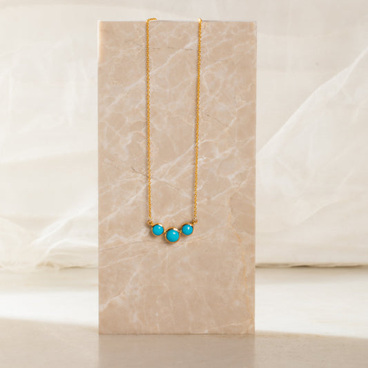 14K GOLD TURQUOISE NECKLACE