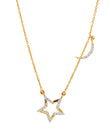 Diamond Star Moon Necklace in 14K Gold