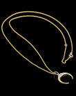 14K GOLD DIAMOND HORN NECKLACE