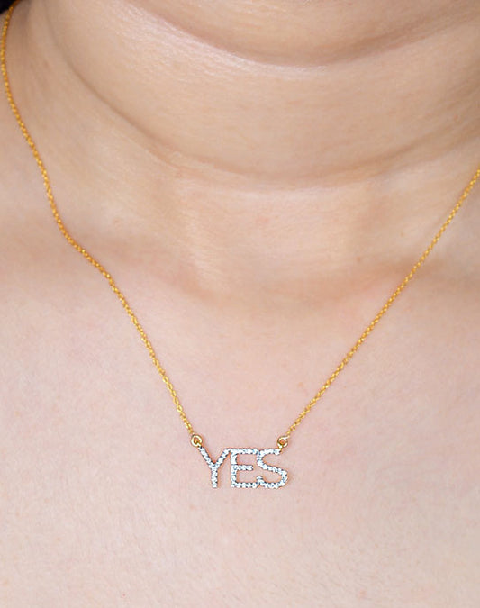 14k Yellow Gold Necklace With Diamond Pendant