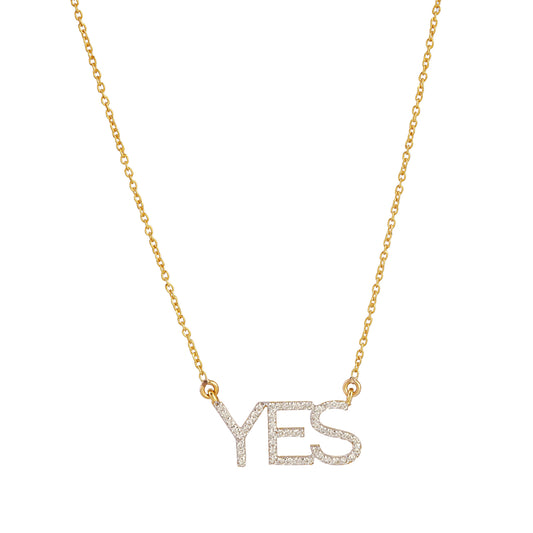 14k Yellow Gold Necklace With Diamond Pendant