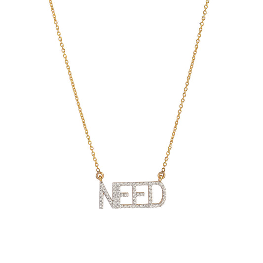 NEED Designer 14k Yellow Gold Necklace