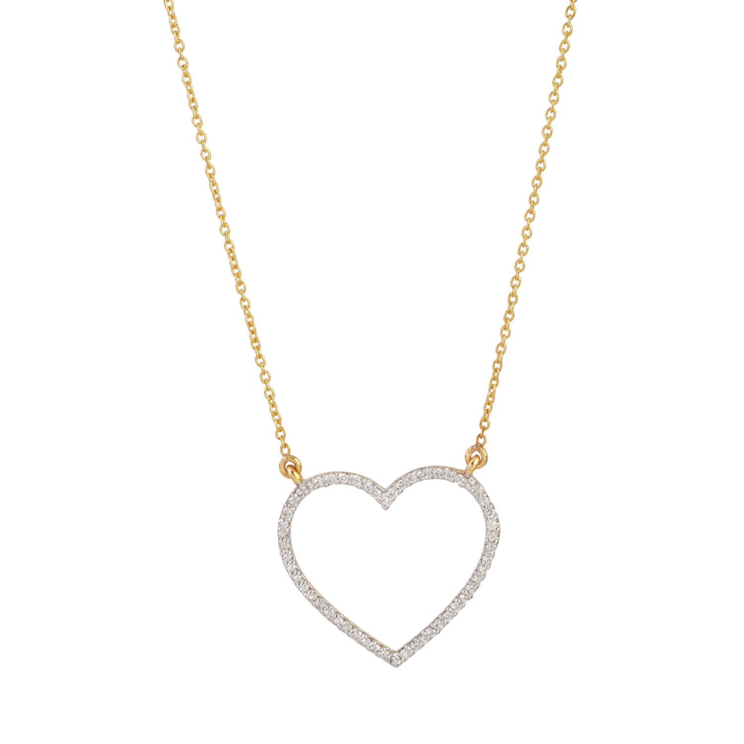 14K GOLD HEART DIAMOND NECKLACE