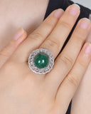 18K gold Diamond & Emerald Ring