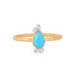 18K gold Turquoise & Diamond Ring