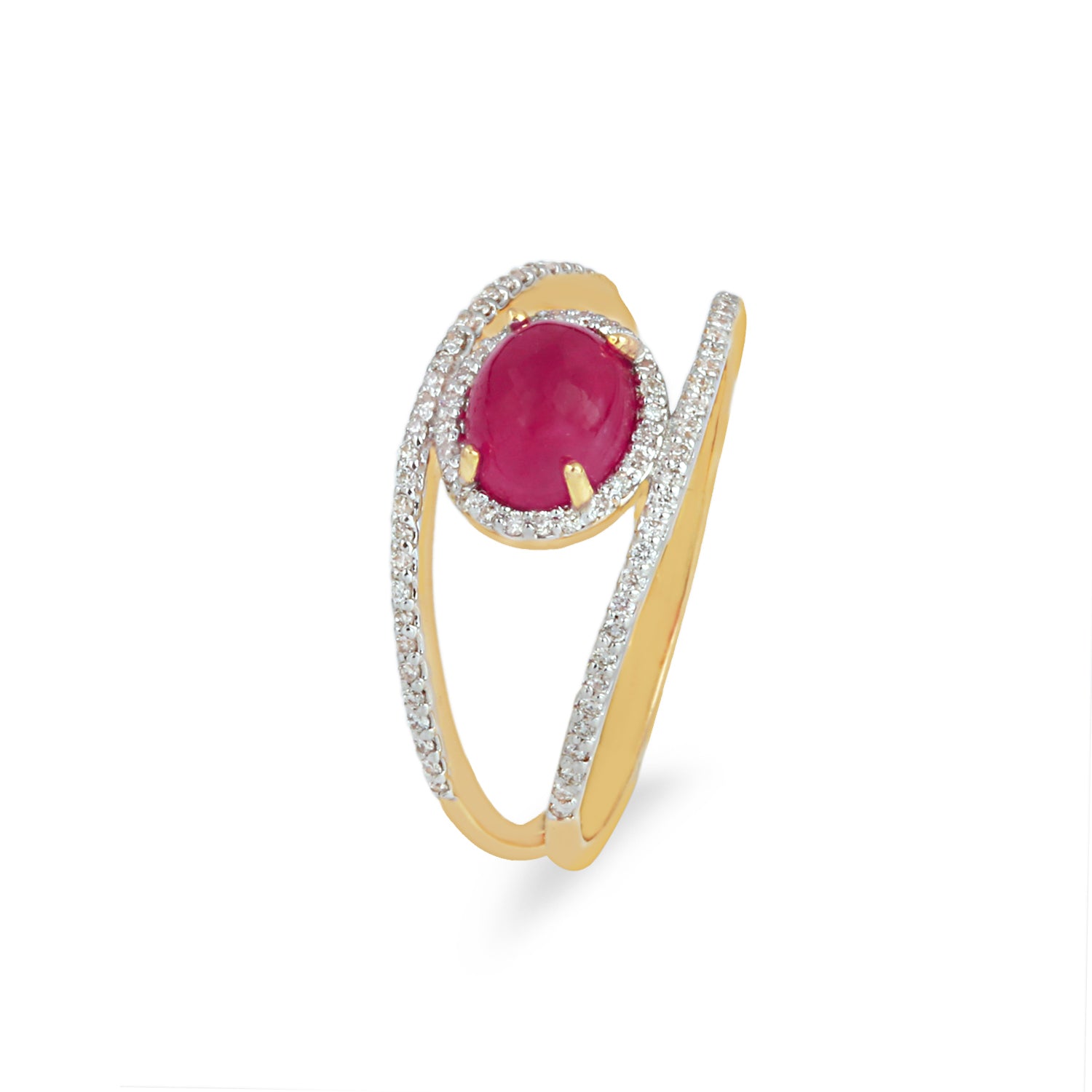 Buy 14K Gold Diamond & Ruby Ring Online | Jeypore Creations – Jewels by ...
