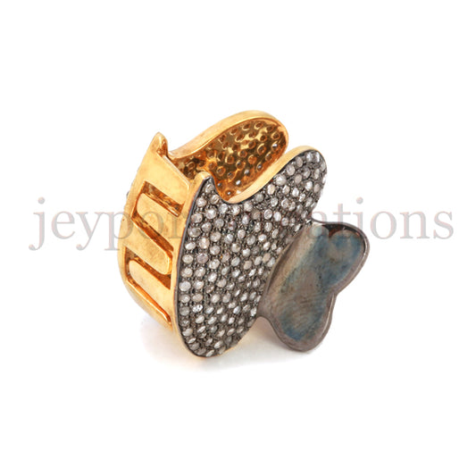 Hazel Diamond Pave Hair Clip