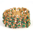 925 Silver Emerald & Diamond Bracelet