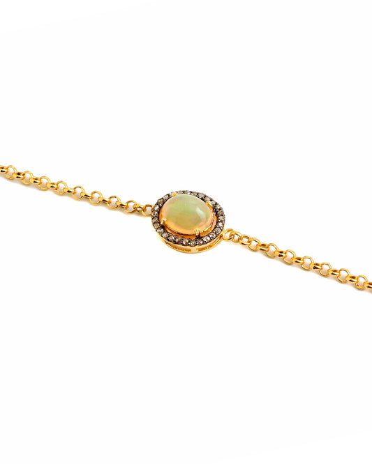 925 Silver Opal Bracelet