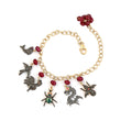 Pave Diamond Ruby Animal Charm Bracelet